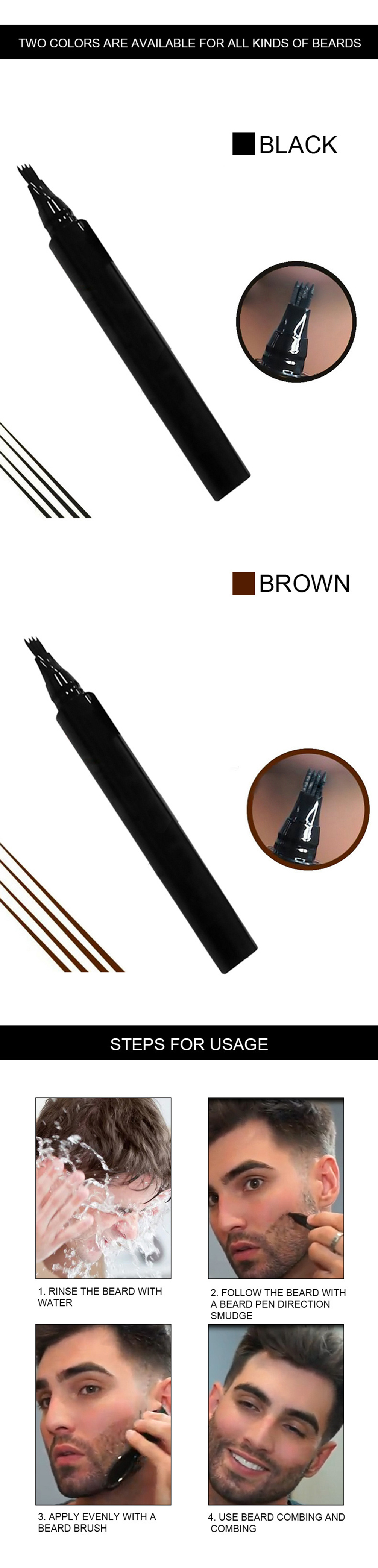 Miniatura 6 de LAPIZ  DE RELLENO PARA BARBA Y CEJAS X1