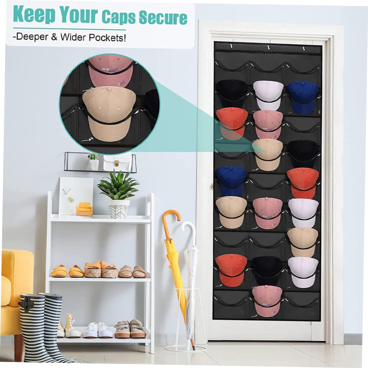 Miniatura 2 de Organizador De Gorras Negro
