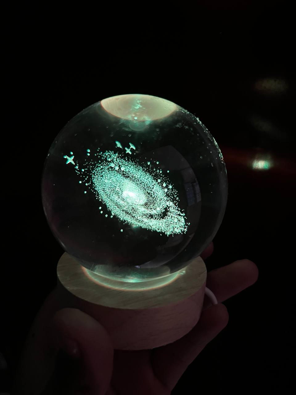 Lampara  3D Esfera Cristal Estilo  ⚡