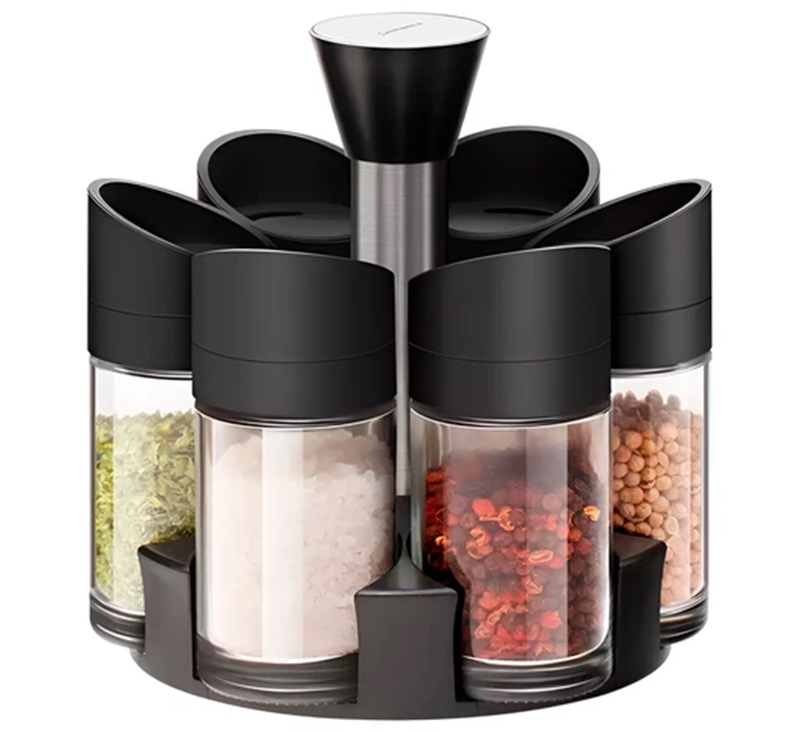 Miniatura 2 de Especiero Giratorio 6 Frascos Con Tapa