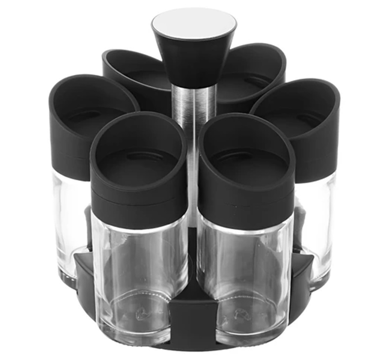 Miniatura 3 de Especiero Giratorio 6 Frascos Con Tapa