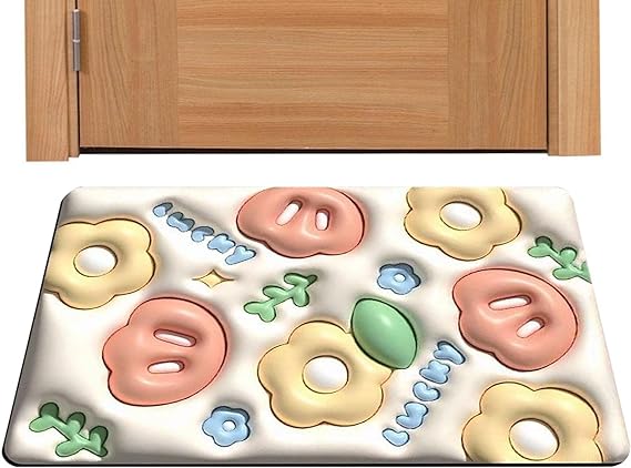 Tapete Baño Absorción Efecto 3D