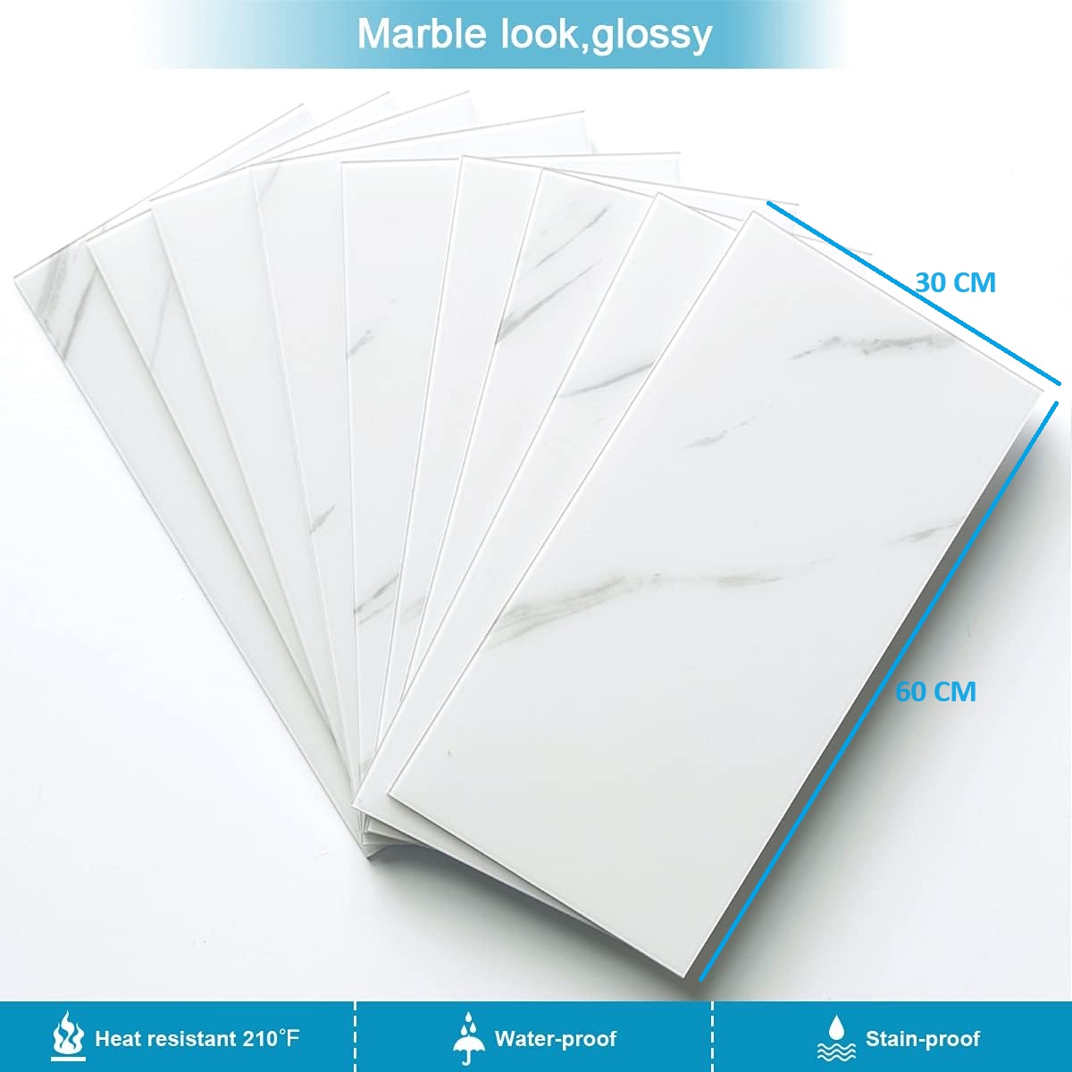 Miniatura 4 de Azulejo adhesivo 60x30 blanco FK23D-245