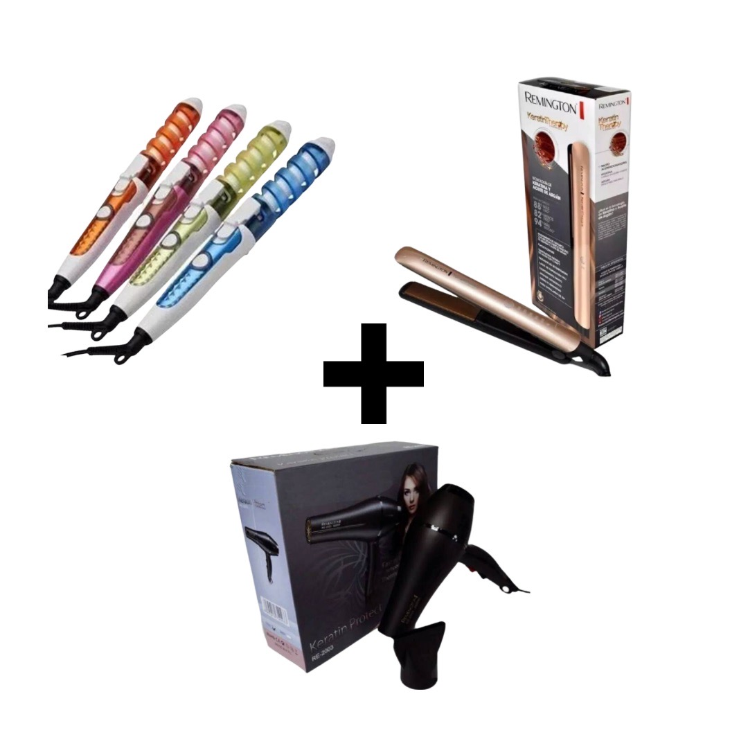 Miniatura 2 de Plancha Keratina+Secador2003+pinza Rizad