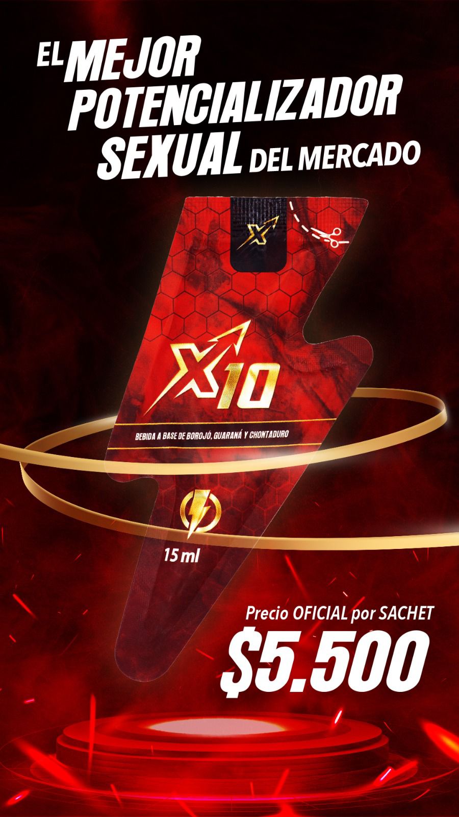 SACHET X10 POTENCIALIZADOR MED.