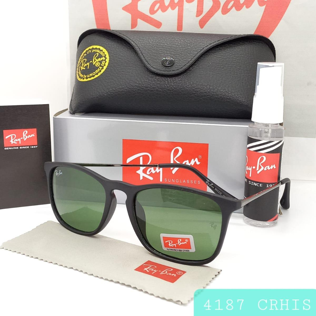 RAYBAN CHRIS NEGRO-VERDE+ESTUCHETIPOORIG