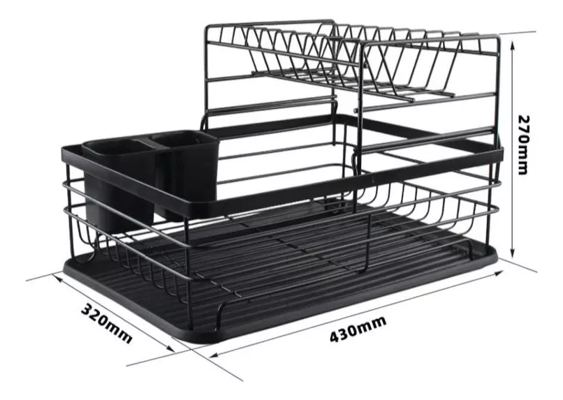 Miniatura 3 de Escurridor 2 Niveles Con Bandeja Cubiert