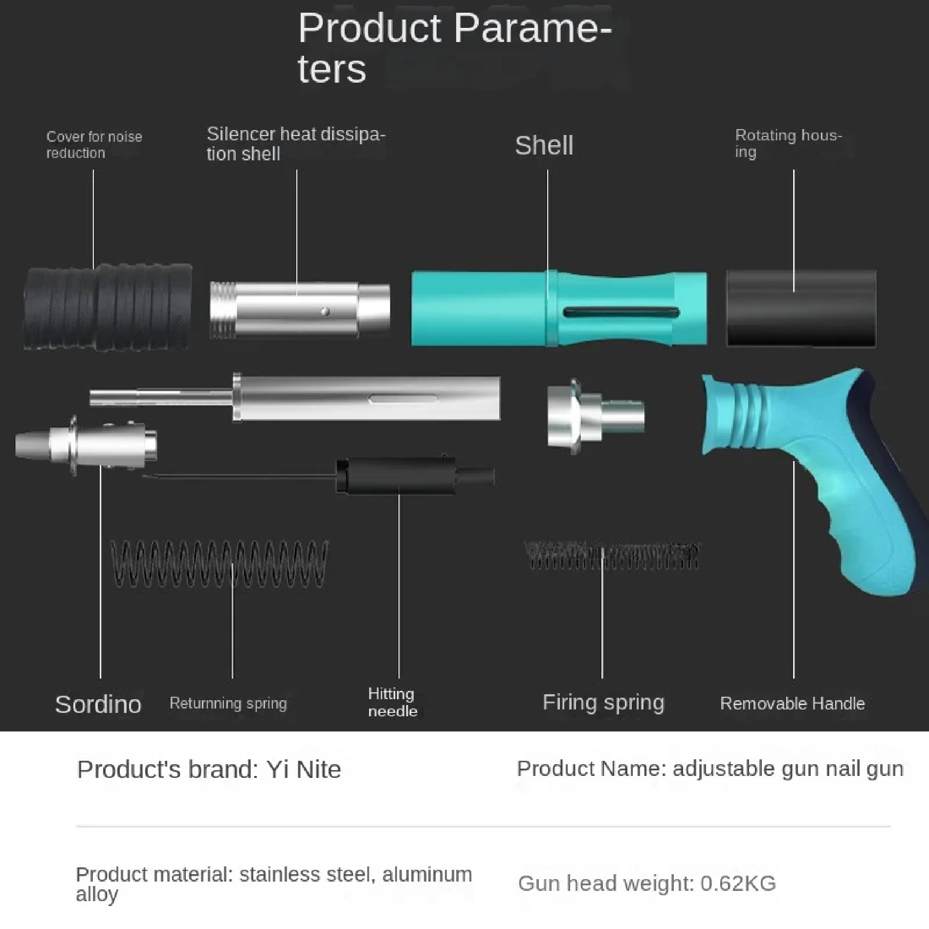 Kit Pistola Remachadora Manual Con gafas