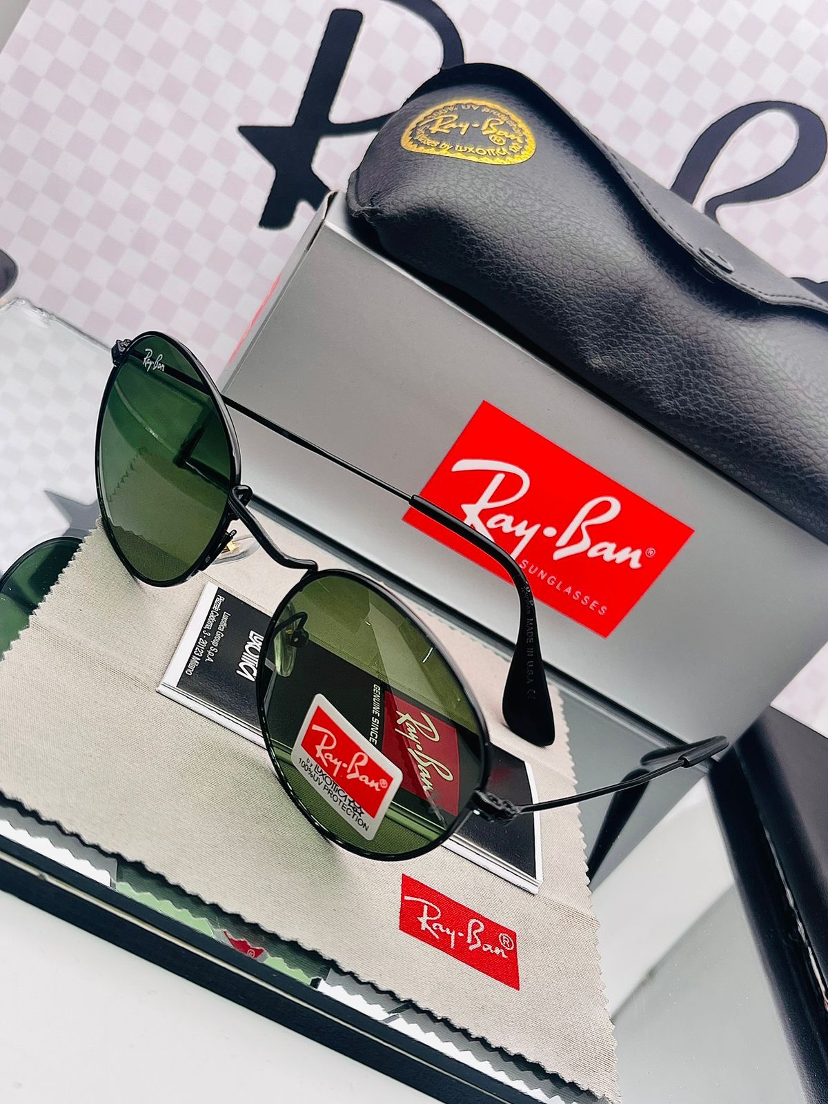 RAYBAN 3447NEGRA-DORADO+ESTUCHEORIGINAL
