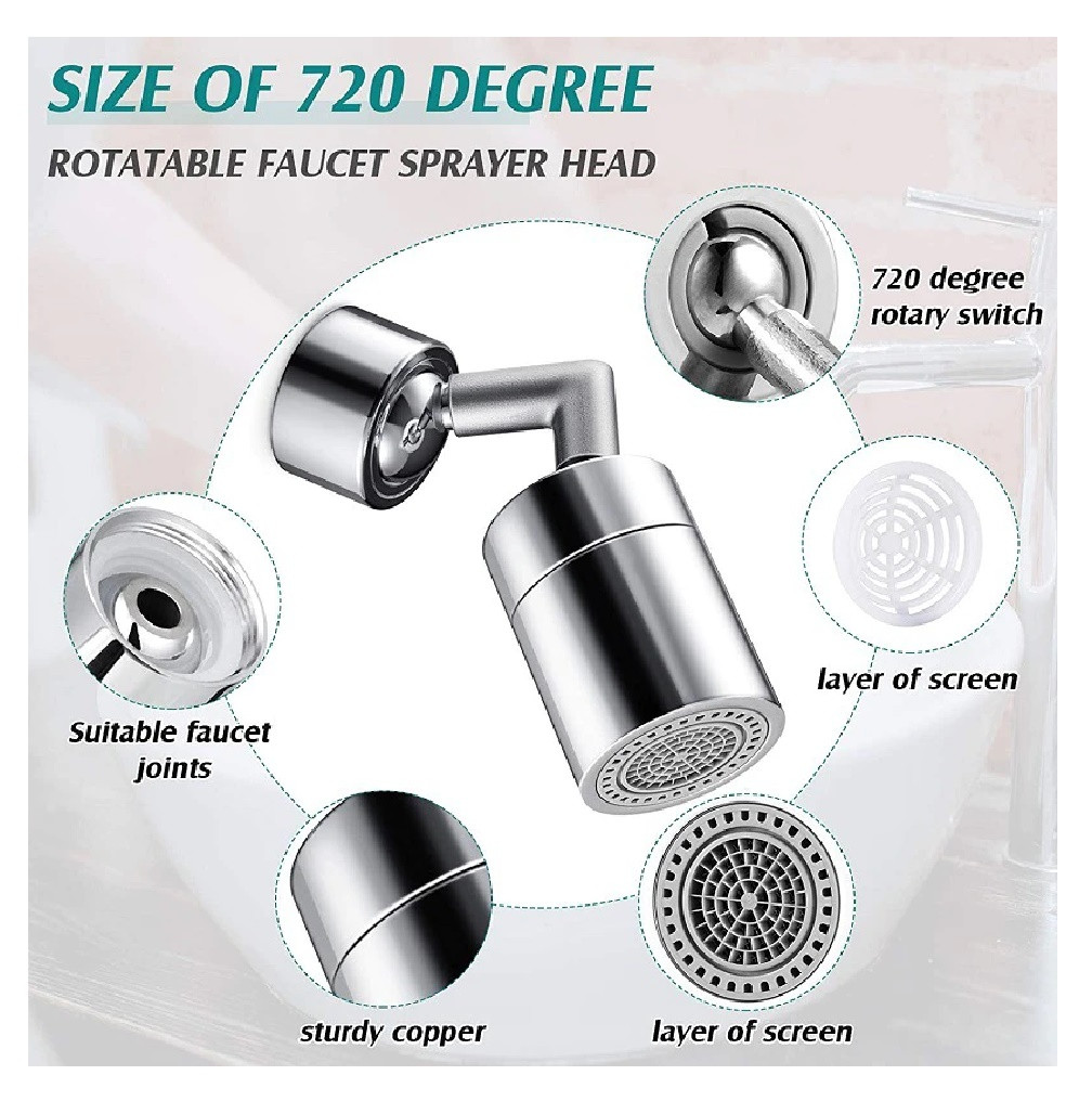 Miniatura 3 de Grifo metálico  Rotación 720° Universal