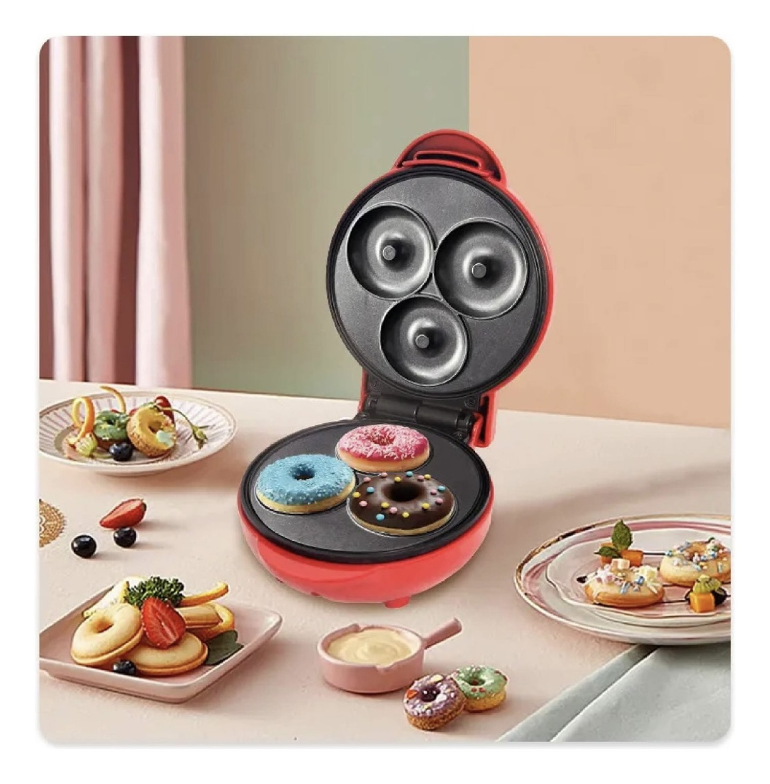 Maquina Donas x 3 PUESTOS Antiadherente