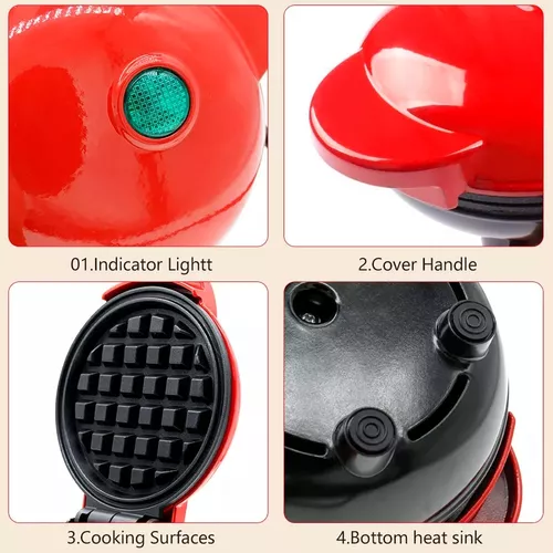 Miniatura 1 de Mini Wafflera Eléctrica Antiadherente