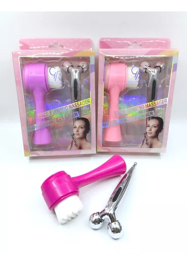 Set Cepillo Exfoliante Limpiador Rodillo