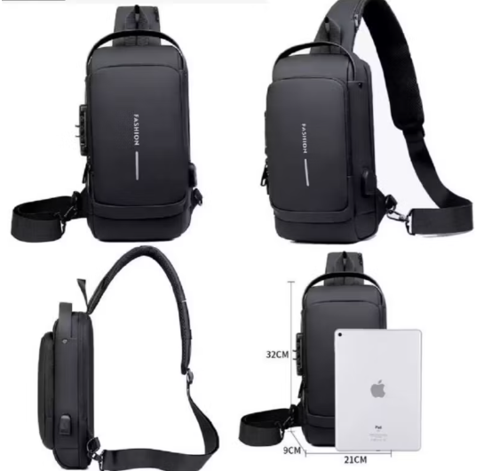 Miniatura 2 de Bolso Maletín Antirrobo Negro