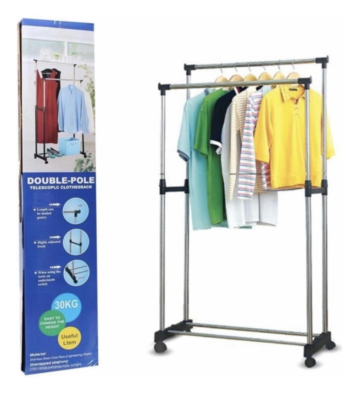 Miniatura 2 de Tendedero Doble Organizador De Ropa