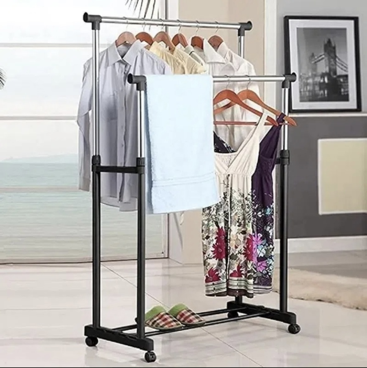 Miniatura 3 de Tendedero Doble Organizador De Ropa