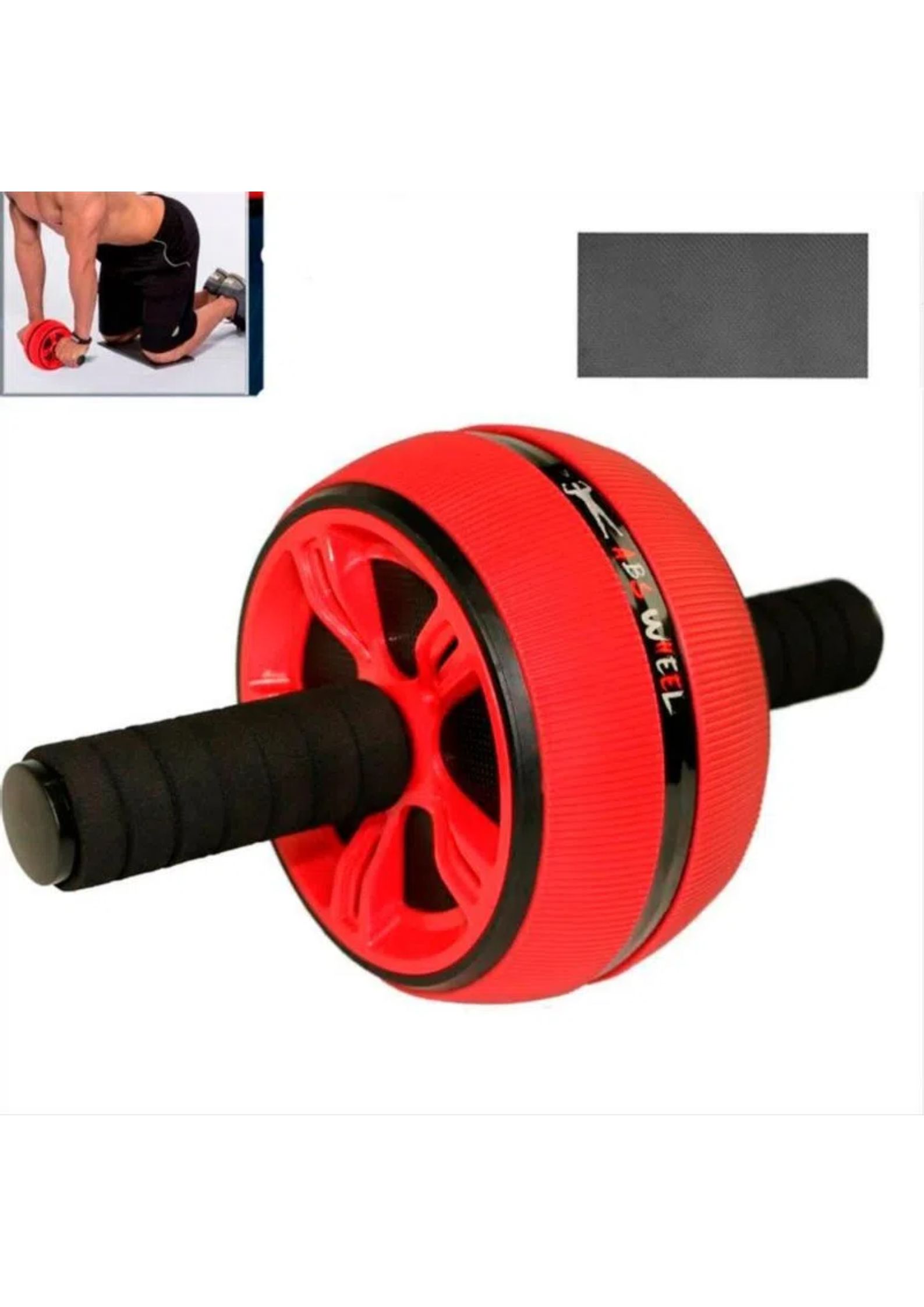 Miniatura 3 de Rueda Abdominal Rodillo Grueso Tipo Barr