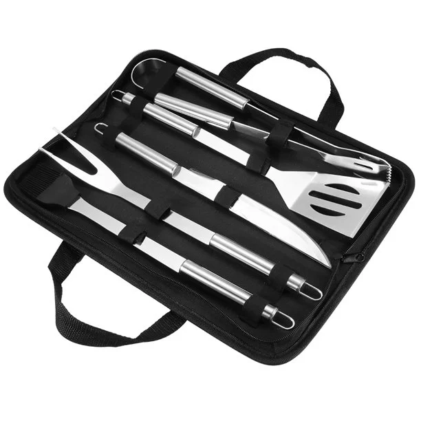 Miniatura 2 de Set Utensilios BBQ Acero Inoxidable