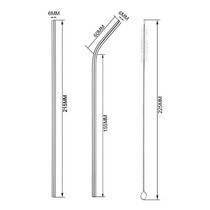 Set Pitillos Metalicos con limpiador