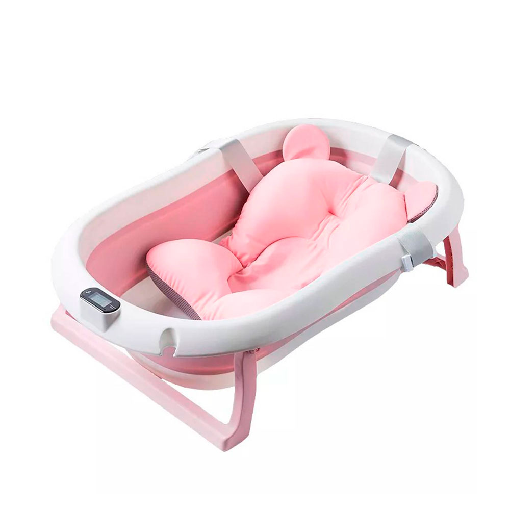 Miniatura 2 de BAÑERA PLEGABLE TERMÓMETRO + COJÍN - COLOR: ROSADO