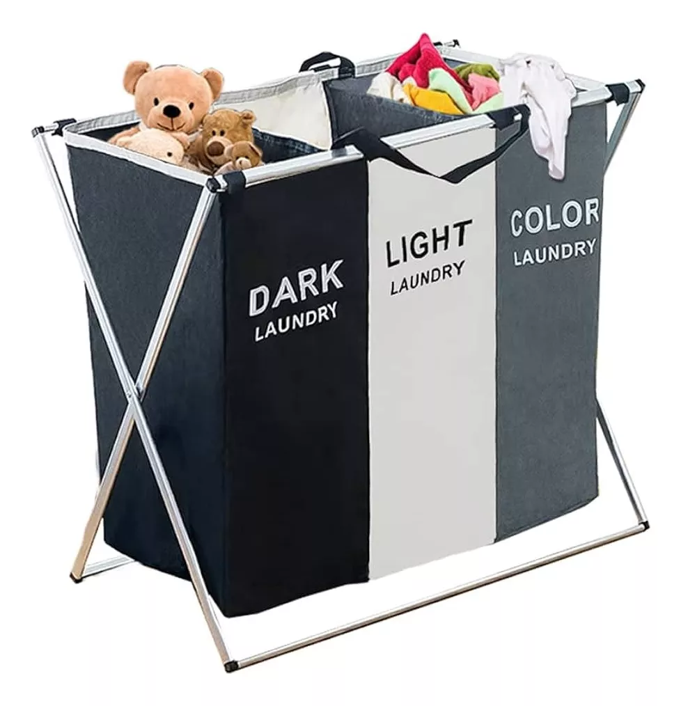 Cesto Organizador De Ropa Sucia 3 Compar