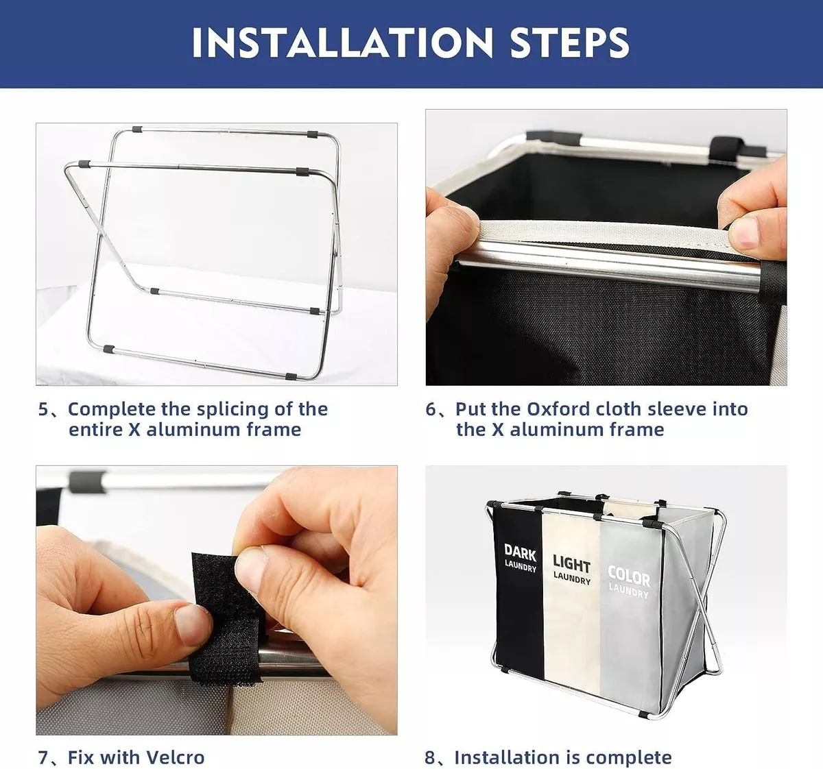 Miniatura 3 de Cesto Organizador De Ropa Sucia 3 Compar