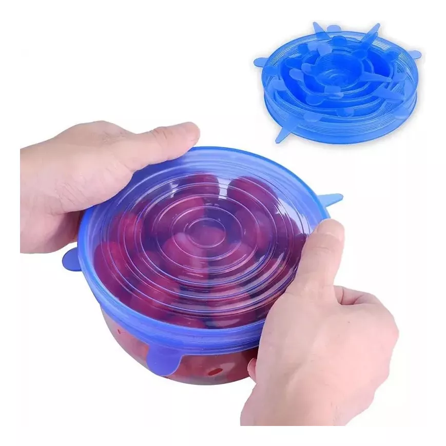 Miniatura 3 de Tapas Elasticas Silicona Cocina X6 Reuti