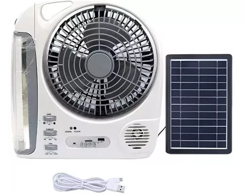 Miniatura 3 de Ventilador Solar GD8028 Radio Linterna