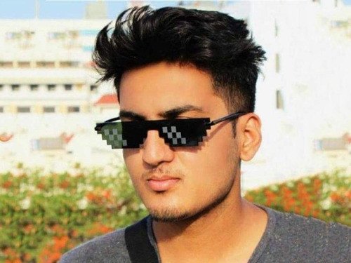 GAFAS PIXEL DIVERSION MEME THUG LIFE