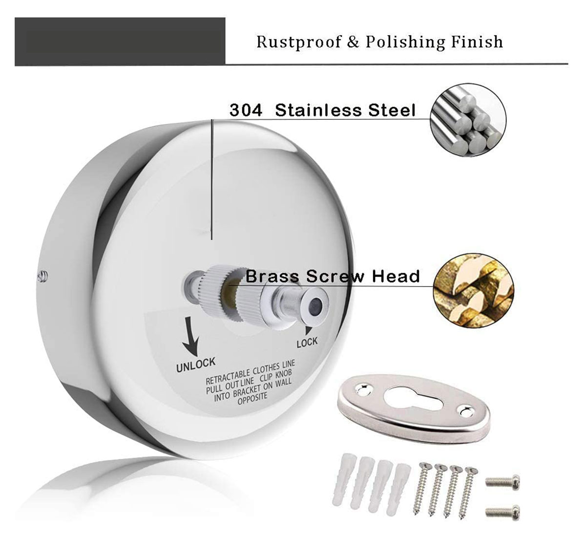 Miniatura 2 de Tendedero retractil de ropa