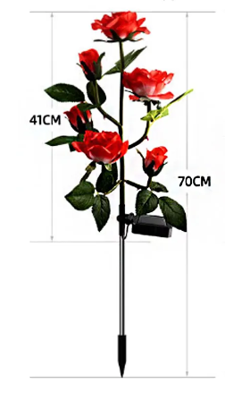 Vista 4 de Rosas Led - Colores: Roja