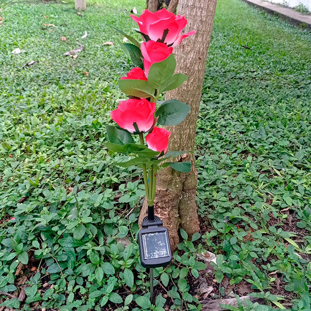 Vista 2 de Rosas Led - Colores: Roja