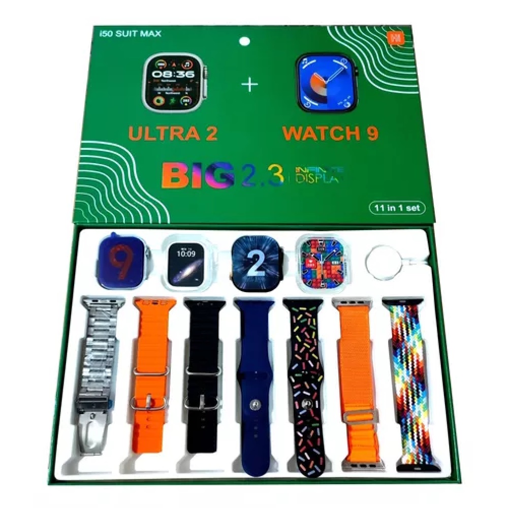 2 Relojes Inteligentes 7 Manillas Set