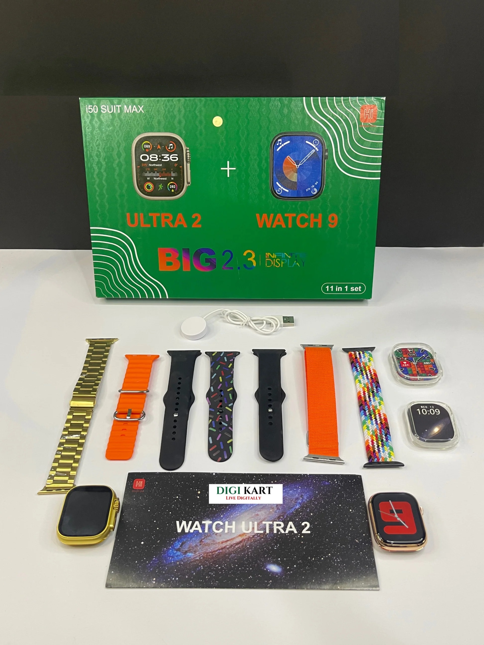 2 Relojes Inteligentes 7 Manillas Set