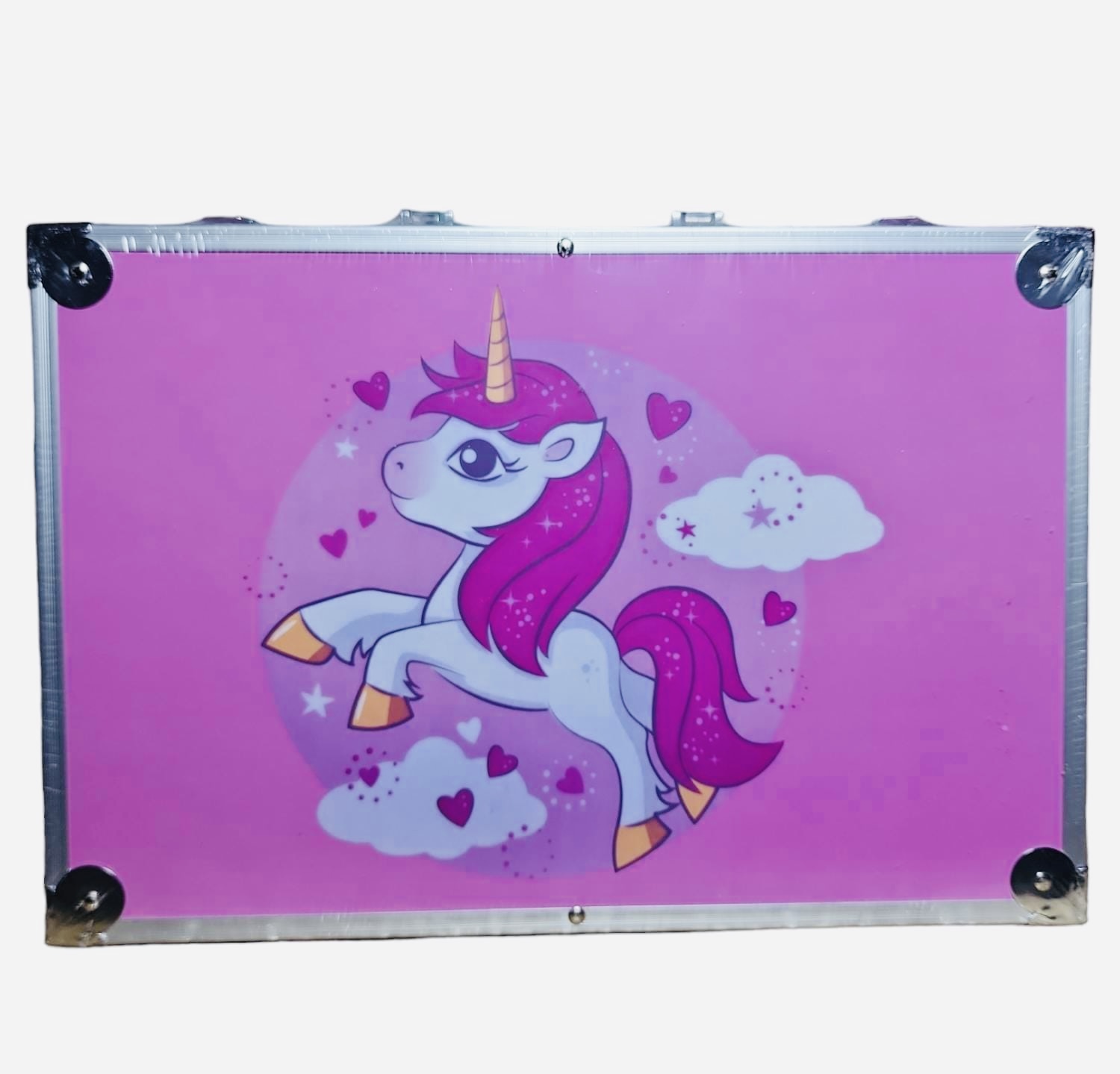Vista 4 de Set de Arte Caja Metálica 145 Pcs - 6002: 2UNICORNIOROSA