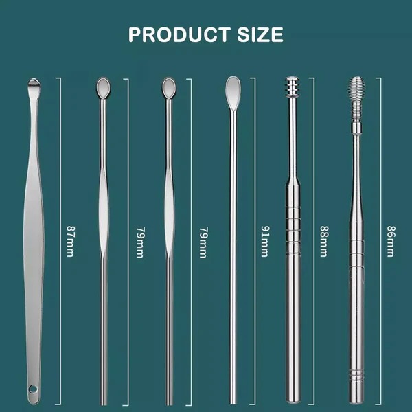 Miniatura 4 de Set Limpidor De Oídos 6 Piezas