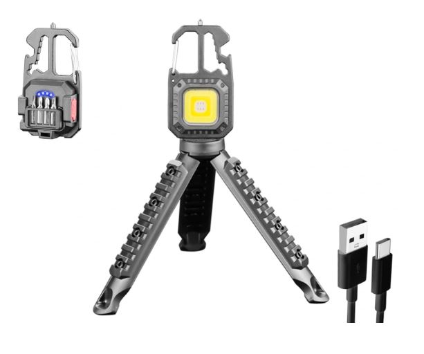 Linterna llavero recargable multiusos