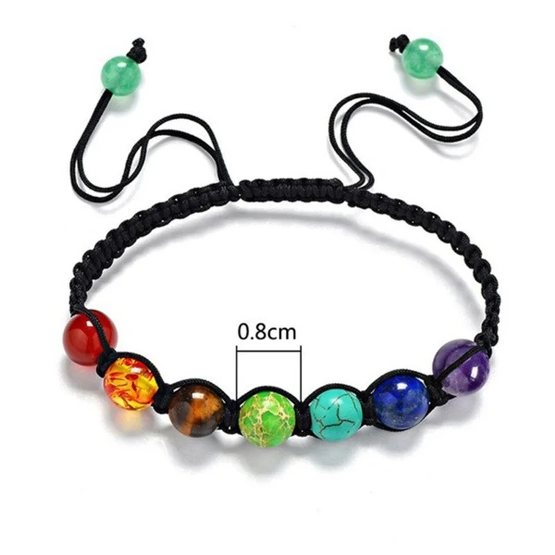 Pulsera China 7 chakras hilo doble