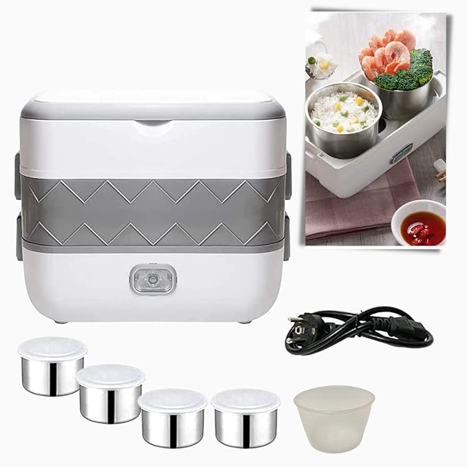 Miniatura 3 de Lonchera 2 niveles 4 tazones