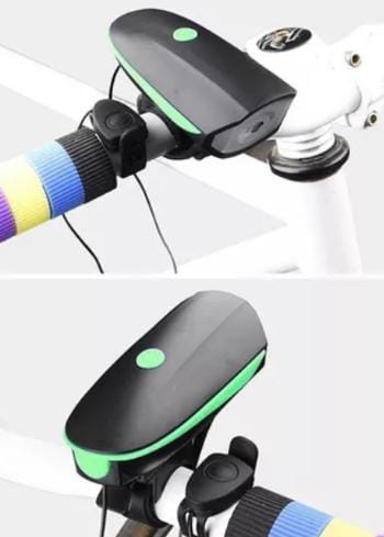 Luz delantera de bicicleta con pito