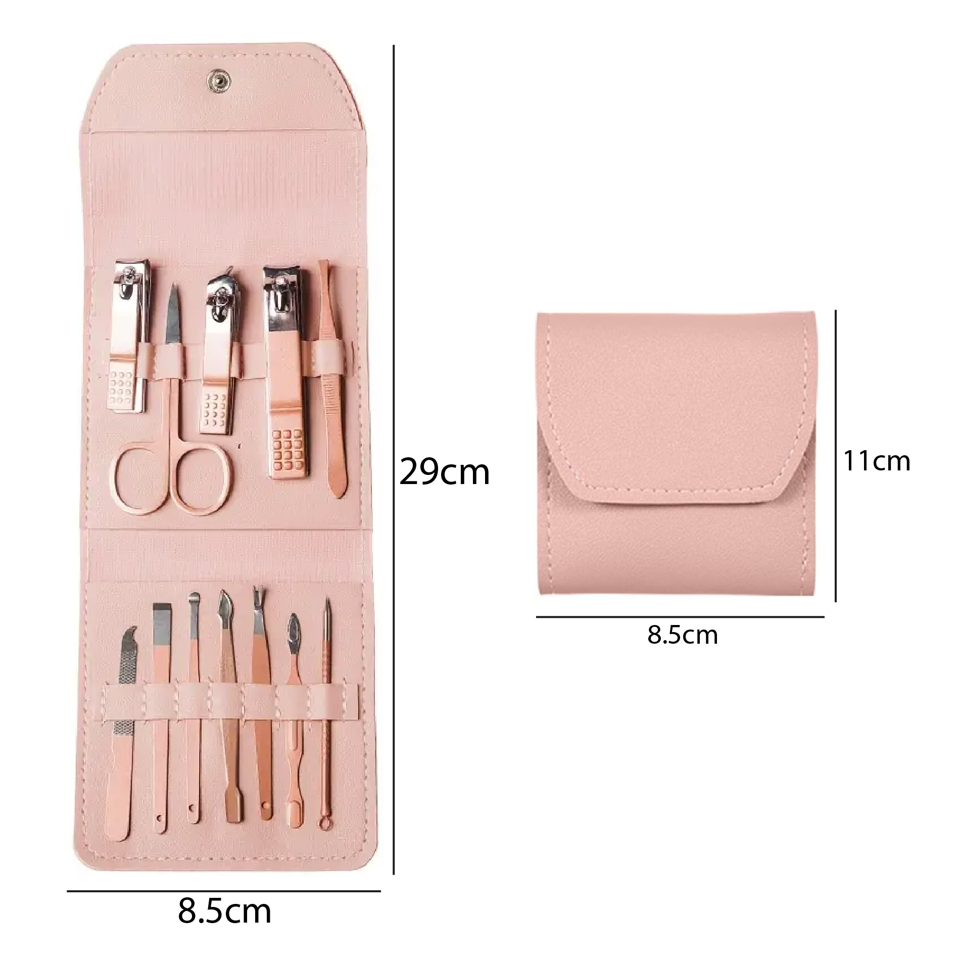 Vista 7 de Kit Manicure Pedicure X12 Piezas Viajero