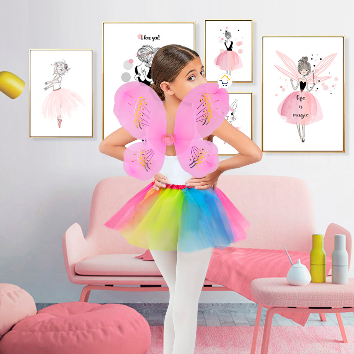 Miniatura 7 de Disfraz Hada Mariposa Tutu Alas OF822