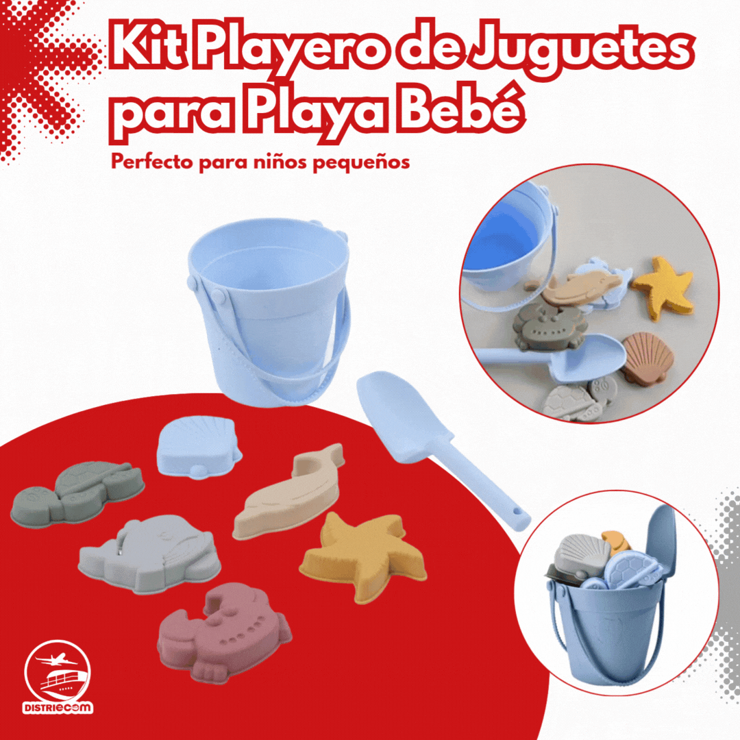 KIT PLAYERO DE JUGUETES PARA PLAYA BEBÉ