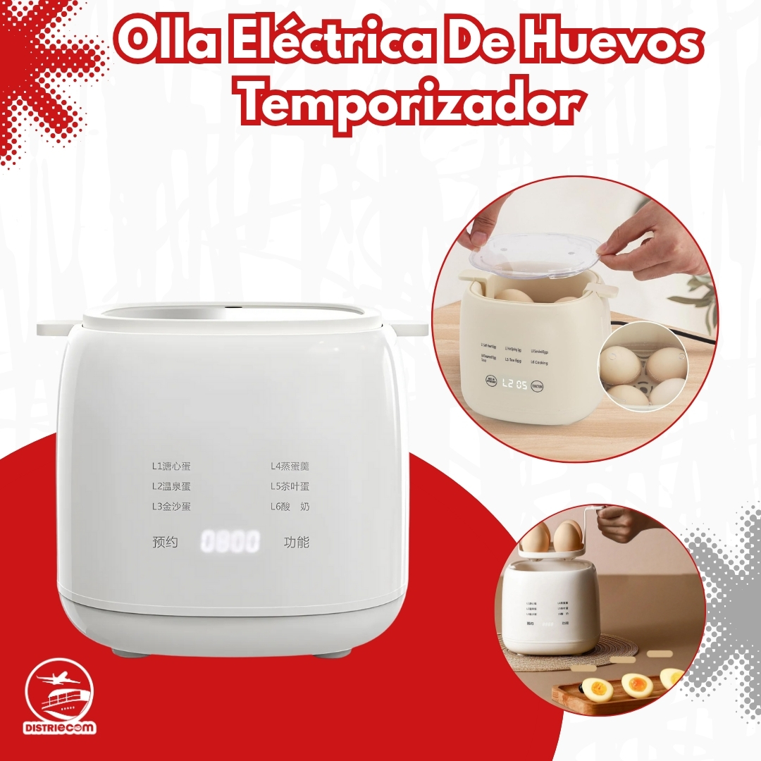 OLLA ELÉCTRICA DE HUEVOS TEMPORIZADOR