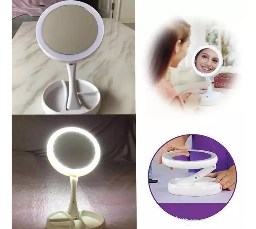 Miniatura 4 de Espejo Maquillaje Plegable Luz Led