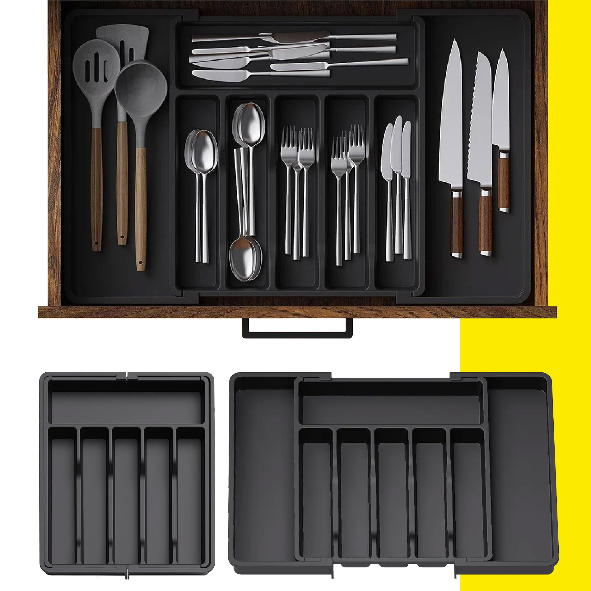 Miniatura 3 de Organizador De Cubiertos Expandible