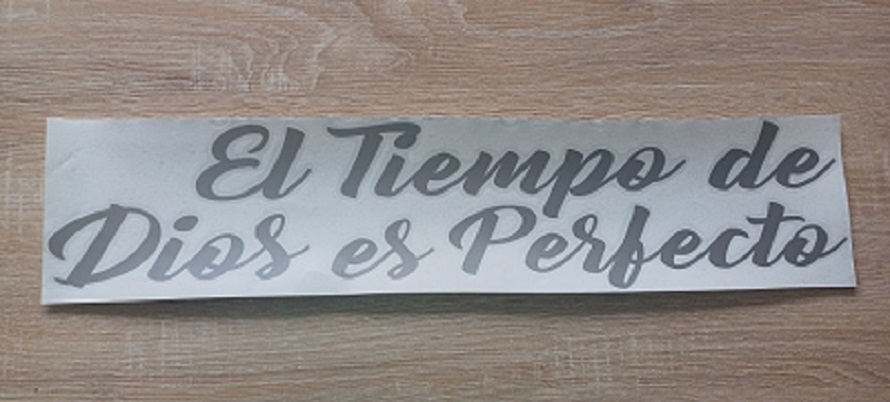 Miniatura 2 de RELOJ 3D 100X100CM+FRASE EN VINILO PLATA