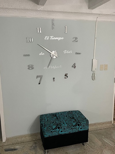 Miniatura 6 de RELOJ 3D 100X100CM+FRASE EN VINILO PLATA