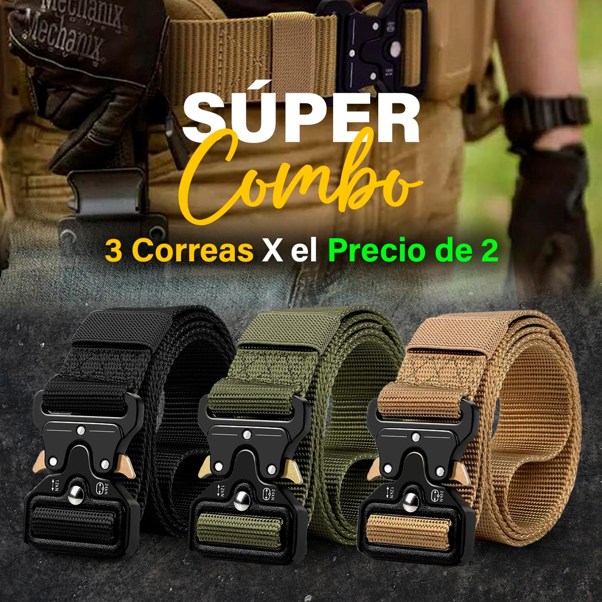 Miniatura 3 de Promocion X3 Correas Tacticas LSD-02