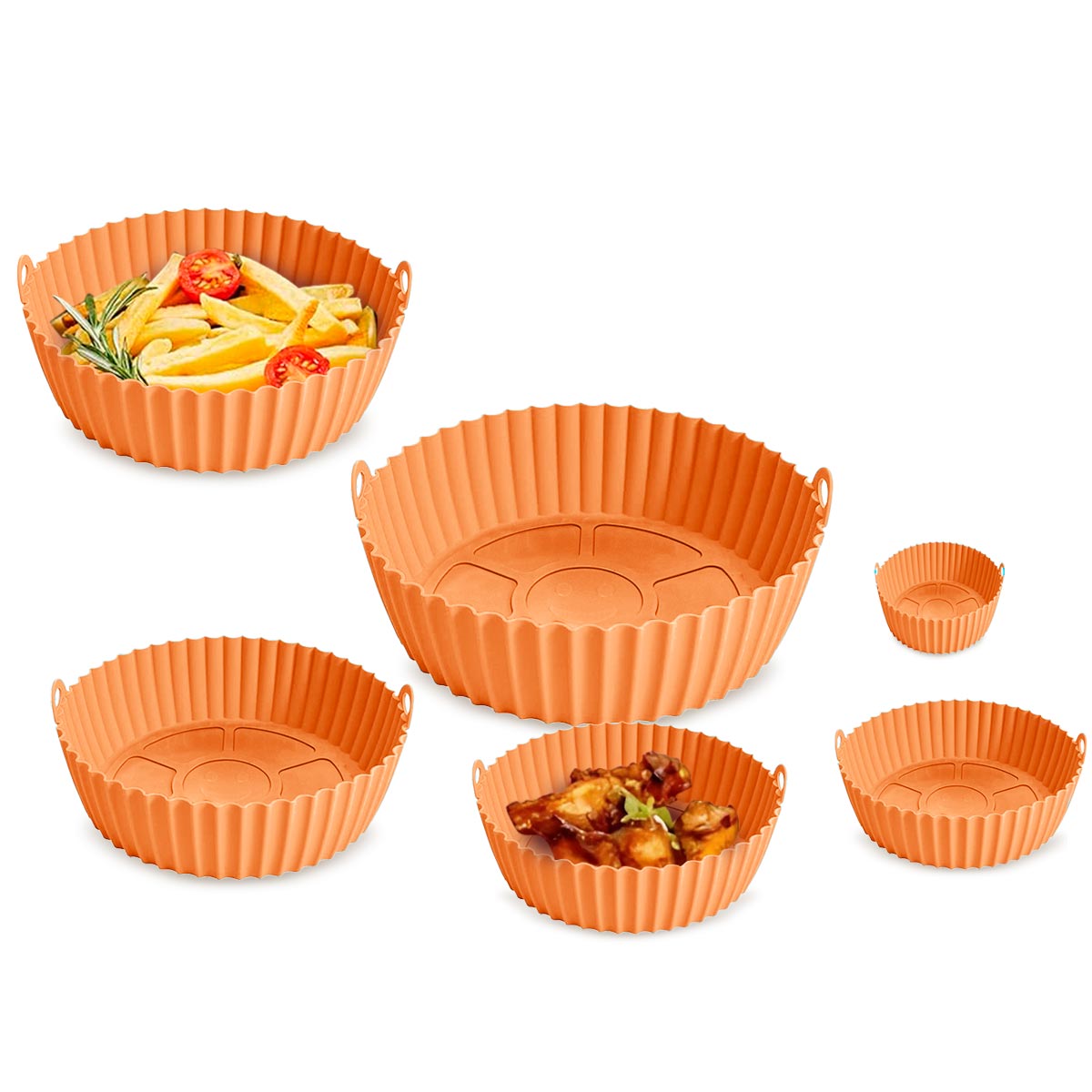 Miniatura 4 de Set x6 Cestas Silicona Air Fryer 64047